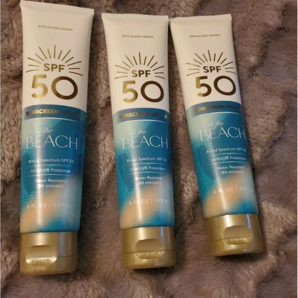 Bath & Body Works At the Beach SPF 50 Sunscreen Lotion  Pack Of 3